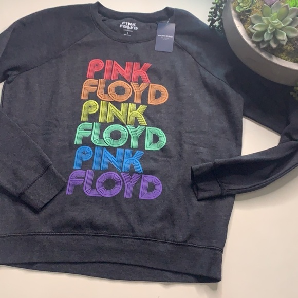 Lucky Brand Pink Floyd Rainbow Graphic crewneck long sleeve pullover top - Picture 6 of 10